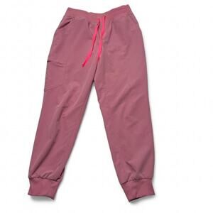 Figs Technical Collection Pink Jogger Scrubs Inside PocketWomen’s Size Medium